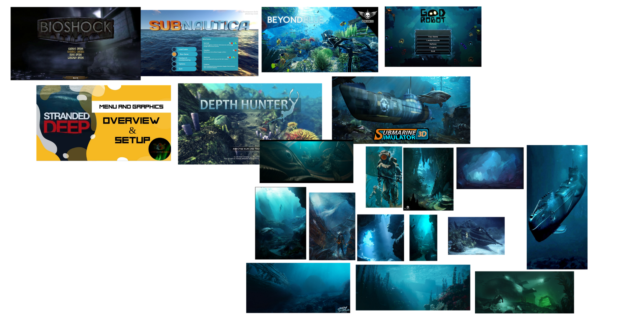 Underwater atmosphere — visual references