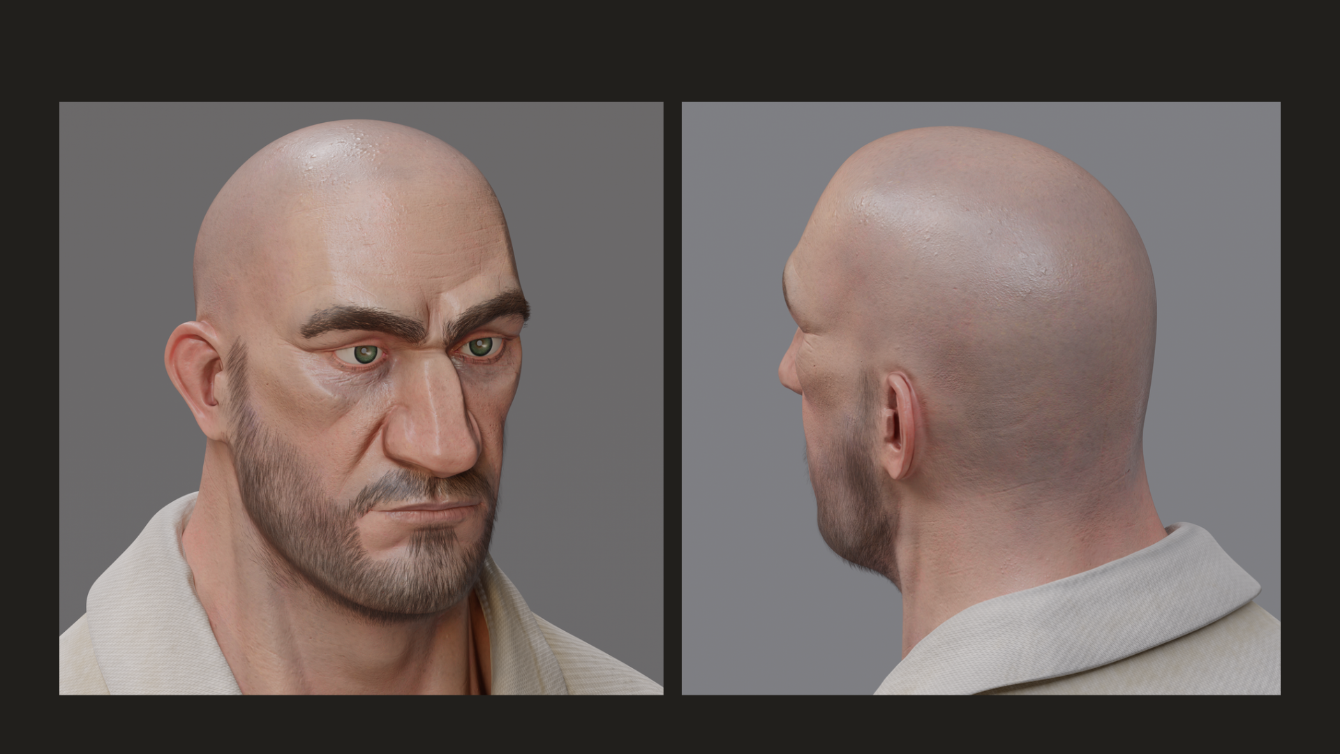 Character — face material presentation from the collective production