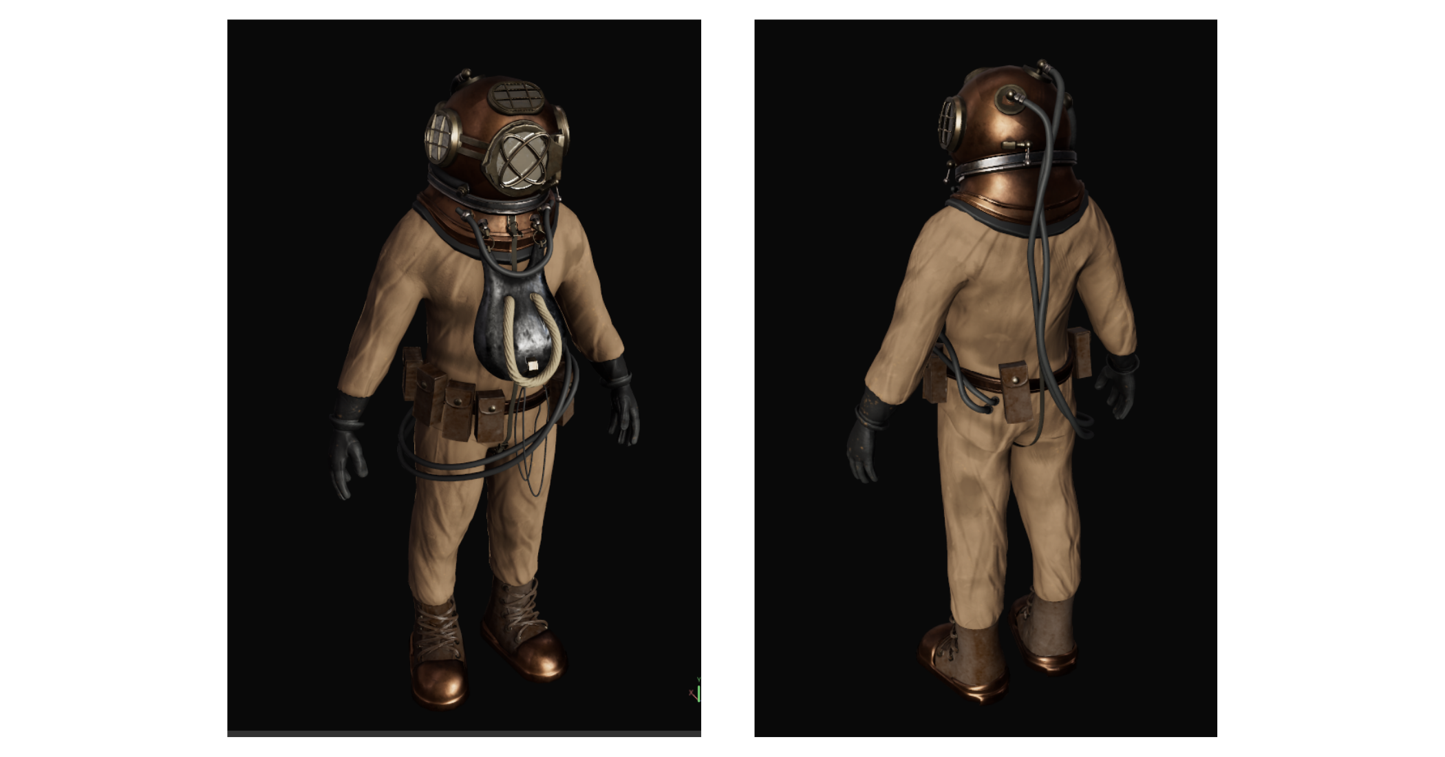 Diving suit — textured presentation
