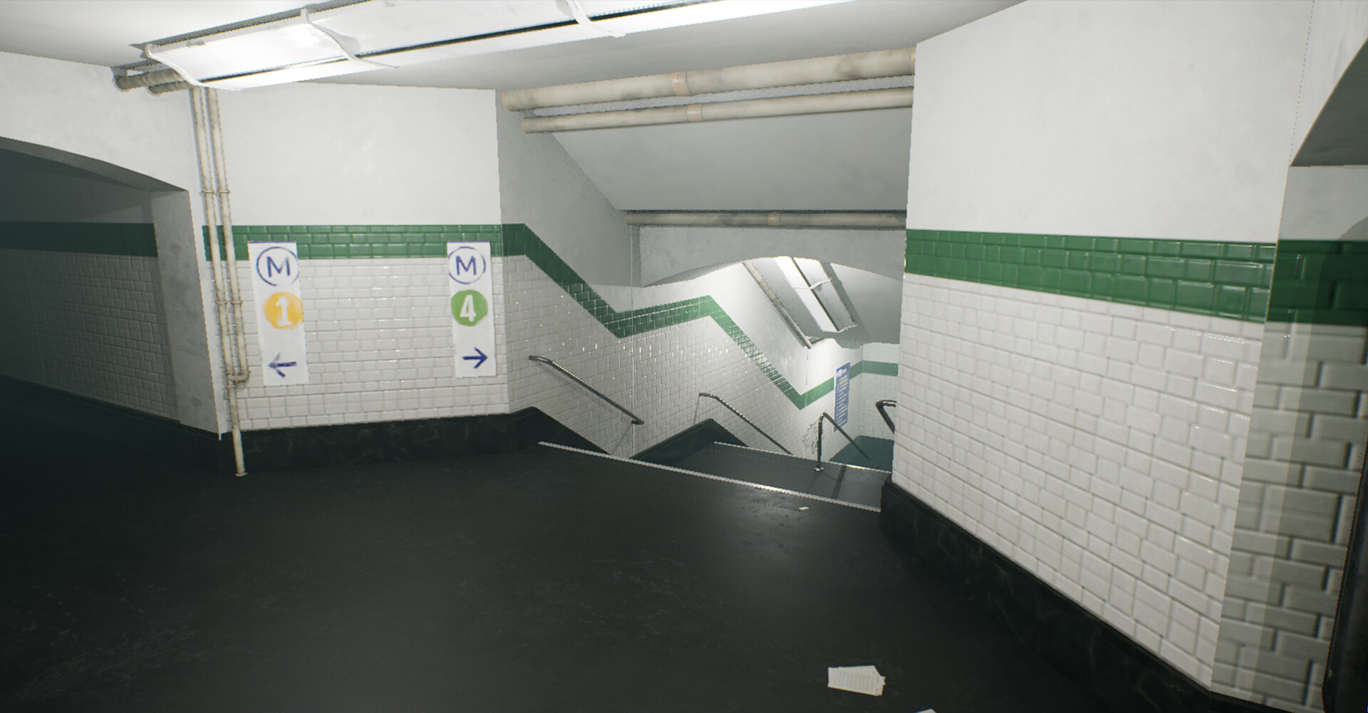 Metro station — entrance stairway